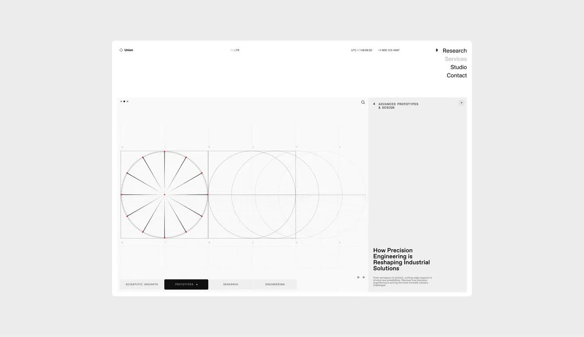 Interfaz web minimalista